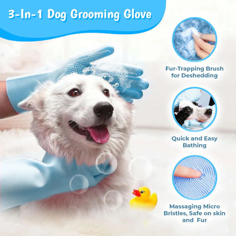Rubber Scrubbers - Pet Bathing & Grooming Gloves