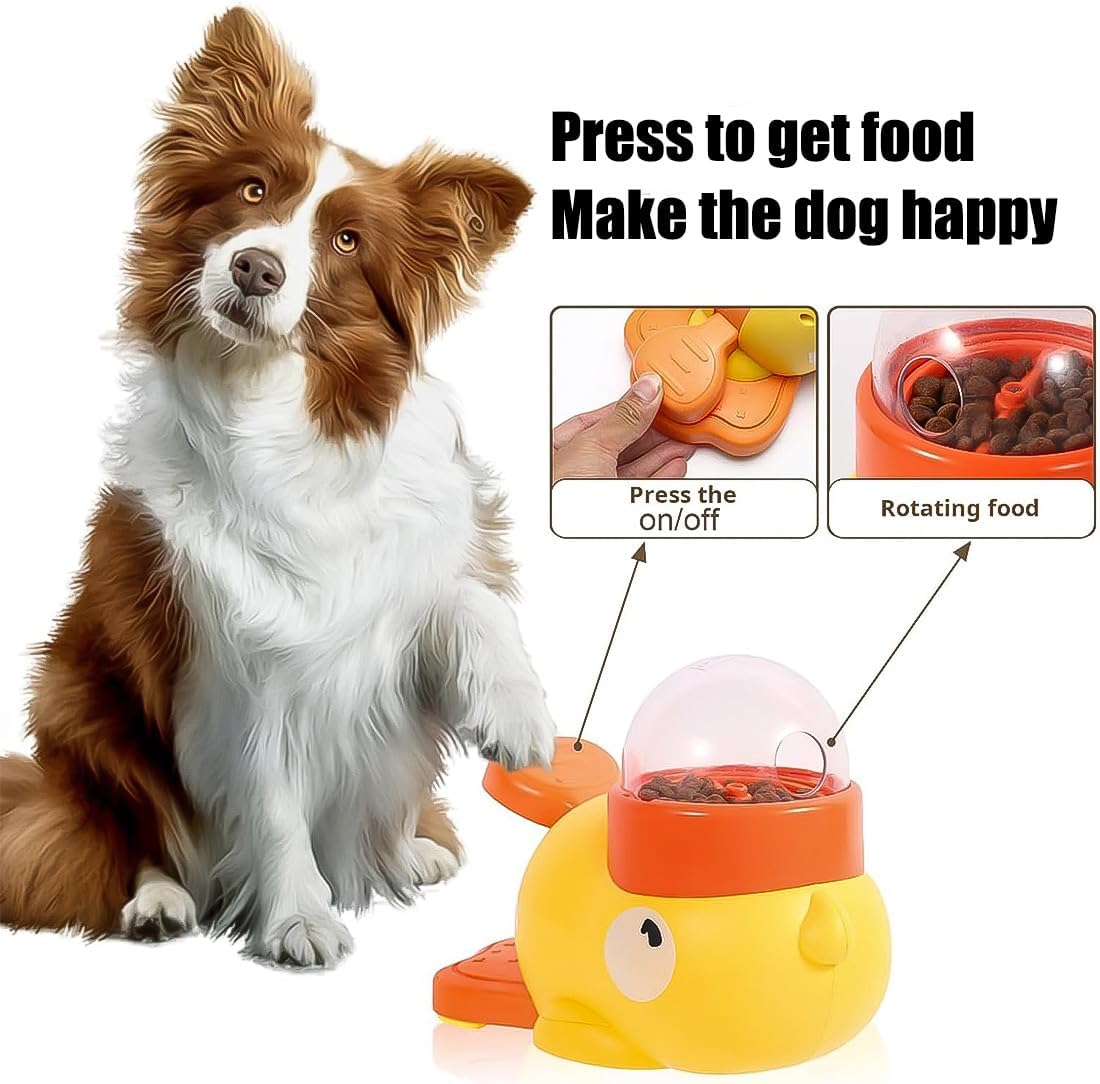 UnderPaws Duck IQ Puzzle Feeder - Interactive Slow Feeder & IQ Training Toy for Small & Medium Dogs