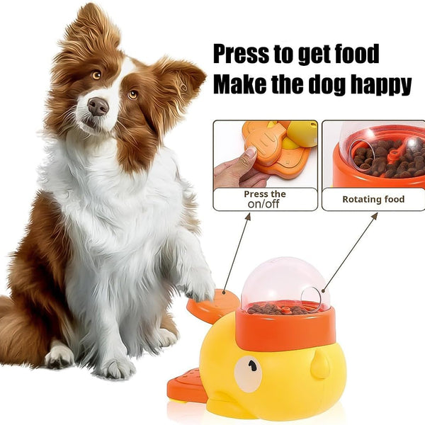 UnderPaws Duck IQ Puzzle Feeder - Interactive Slow Feeder & IQ Training Toy for Small & Medium Dogs