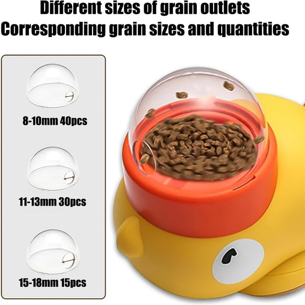 UnderPaws Duck IQ Puzzle Feeder - Interactive Slow Feeder & IQ Training Toy for Small & Medium Dogs