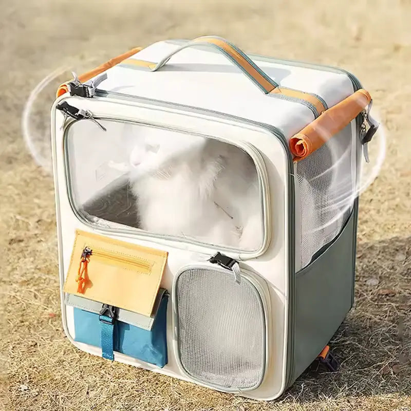Pet Carrier Backpack with Wheels Trolley Bag