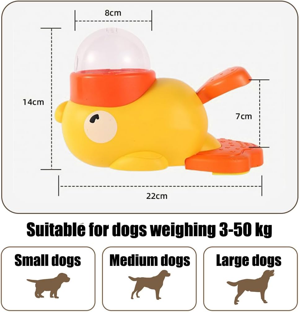 UnderPaws Duck IQ Puzzle Feeder - Interactive Slow Feeder & IQ Training Toy for Small & Medium Dogs
