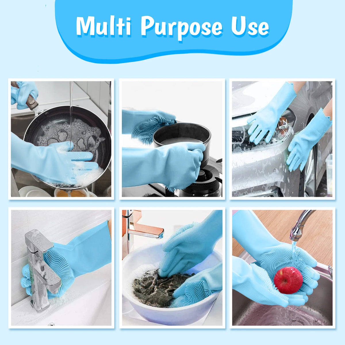 Rubber Scrubbers - Pet Bathing & Grooming Gloves