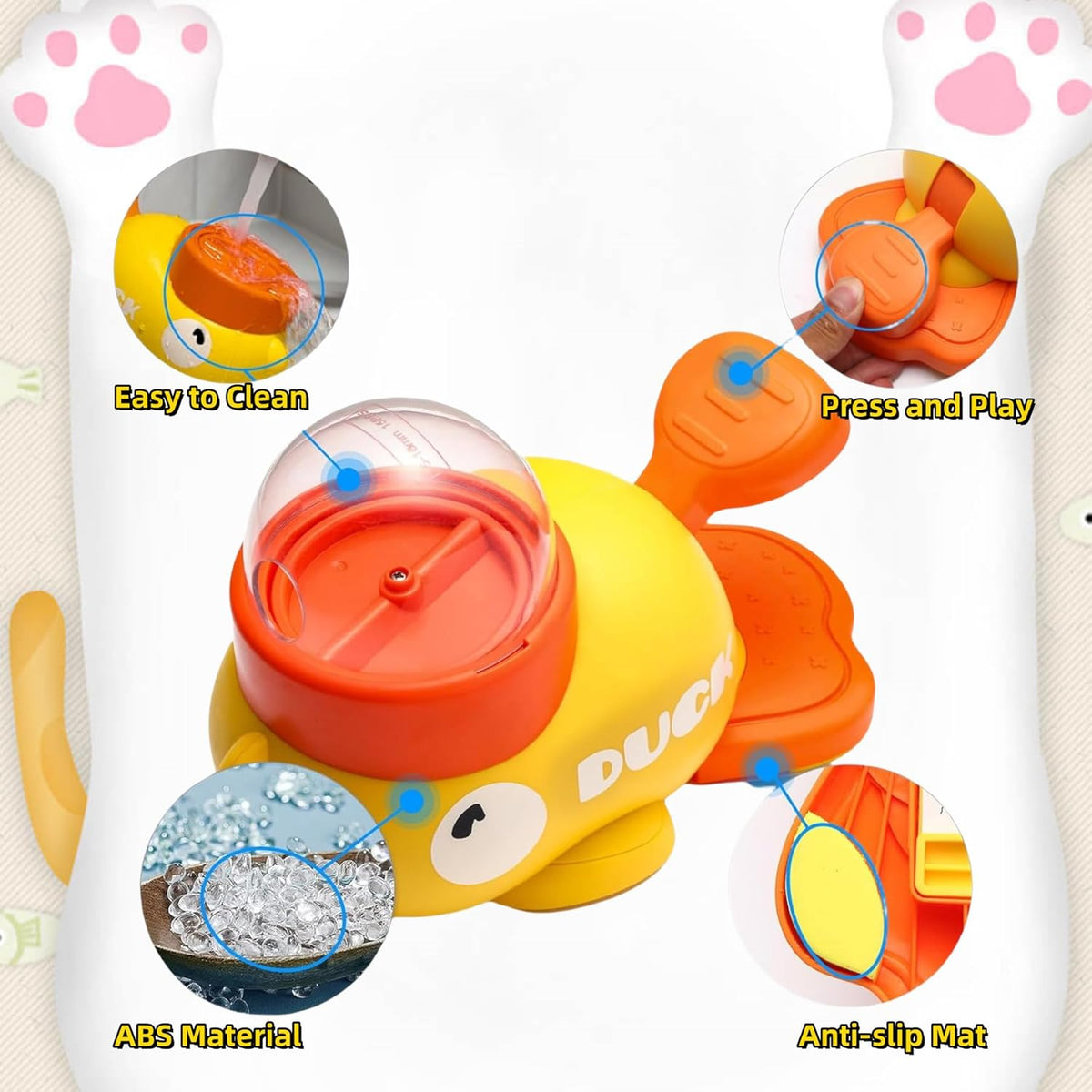 UnderPaws Duck IQ Puzzle Feeder - Interactive Slow Feeder & IQ Training Toy for Small & Medium Dogs