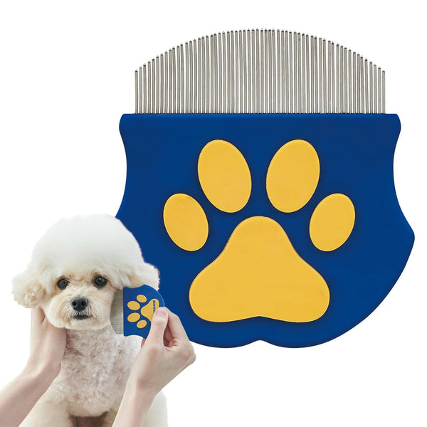 Professional Eye Comb for Pets | Stainless Steel Tear Stain Remover for Cats & Dogs